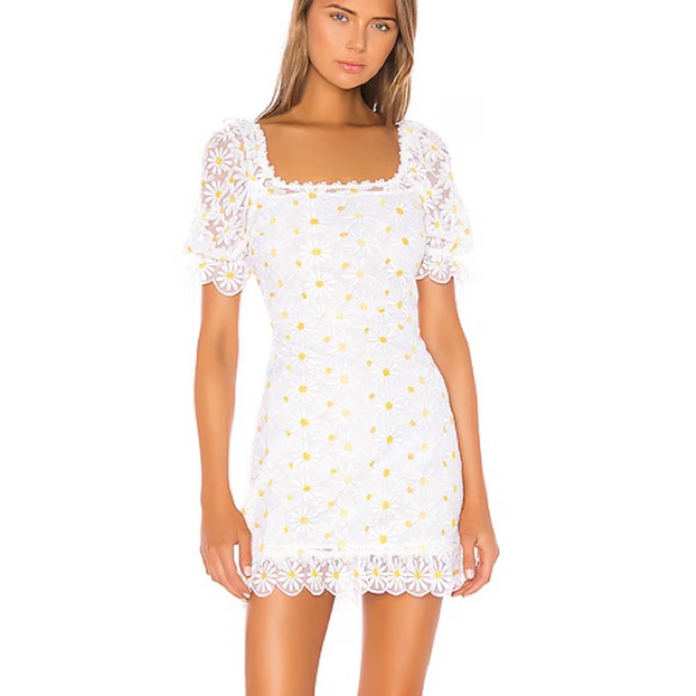 For Love And Lemons Brulee Daisy Mini Dress - Picture 2 of 10